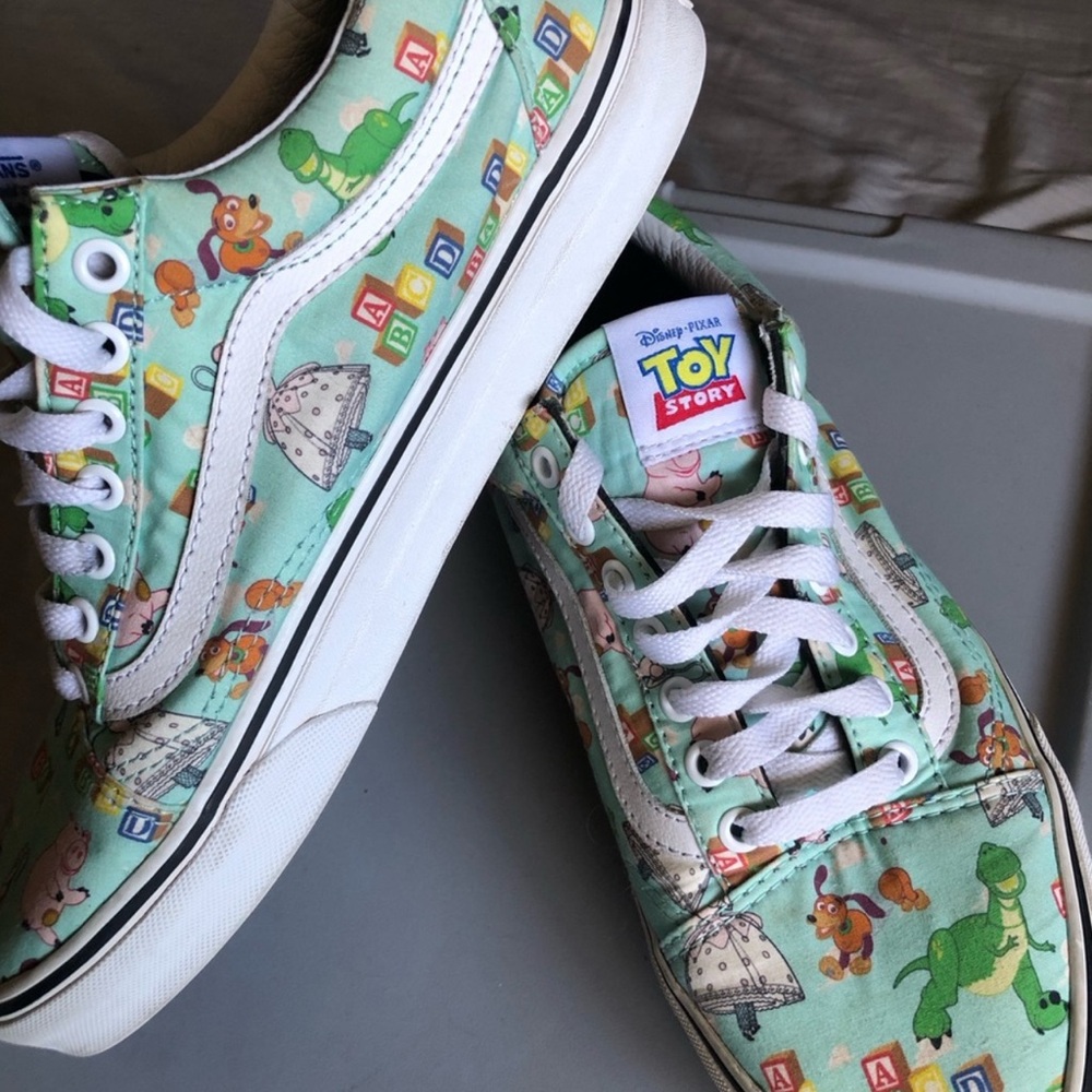 Vans Toy Story Green White Sneakers